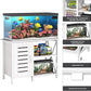 40-50 Gallon Fish Tank Stand, Aquarium Stand with Cabinet Accessories Storage, Heavy Duty Metal Frame, 40.55" L*18.89" W Tabletop, 850LBS Capacity, White PG02YGW