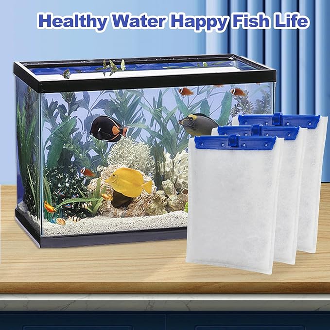8-Pack Large Replacement Filter Cartridges Compatible with Tetra Whisper Bio-Bag Filters Large Aquarium Filter Cartridges for Whisper 20i/40i IQ20/30/45/60 PF20/30/40/60 Power Filters