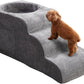Dog Stairs, Dog Stairs for Small Dogs, 3-Step Pet Stairs, Dog Steps for Bed, Dog ramp, pet Stairs for high beds, Old Dog pet Steps, Non-Slip Pet Step Indoor, Grey
