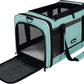 Cat Carrier 18"x11"x11" TSA Approved Ventilated Top Open Softsided Pet Air Travel Bag, Small Animal Basic Crate Shih Tzu Dog Kennel Carry Case, 4-Mesh-Side Kitty Carry on up to 20lbs Teal