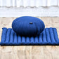Leewadee Meditation Cushion Set – 1 Round Zafu Meditation Pillow and 1 Square Roll-Up Zabuton Meditation Mat, Pillows Bundle Filled with Kapok