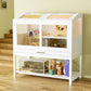 Hamster Cage with Storage Cabinet, Guinea Pig Cage for Small Animals, Large Hamster Cage and Habitat with Easy View Acrylic Panels and Pull Out Drawer for Hamster, Rabbit, Hedgehog, Easy to Clean