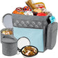 Dog Travel Bag with Treat Pouch, Airline Approved Dog Bags for Traveling, 2 Dog Food Travel Container, 2 Travel Bowls, Weekend Dog Travel Bag for Supplies, Dog Travel Kit Accessories