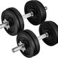 Yes4All Old School Adjustable Dumbbell Set with Weight Plates, Star Lock Collars/Connector, 40lbs to 200lbs Adjustable Weight Plates Set