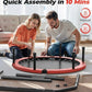 BCAN 40"/48" Foldable Mini Trampoline, Rebounder Trampoline for Adults, U/T Shape Adjustable Foam Handle, Exercise Rebounder for Adults Indoor/Garden Workout, Max Load 330lbs/440lbs