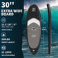 Inflatable Stand Up Paddle Board with SUP Accessories & Backpack. Paddle Boards for Adults. Non-Slip Deck, Wide Stance, Bottom Fin, Double Action Pump.