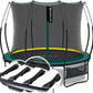 SkyBound 14 FT 12 FT 10FT 8FT 6FT Springless Trampoline for Kids and Adults - Recreational Trampolines with AntiRust Coating - Bungee Cords Outdoor Trampoline for Kids - No-Gap Design Zipper System