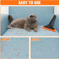 Silicone Pet Hair Removal,Pet Hair Rubber Carpet Rake Cat Dog Hair Remover with 8in Long Handle Pet Hair Remover for Furniture Couch Carpet
