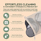 Greenzla Reusable Makeup Remover Pads Premium Set, 12 Pack Microfiber Cotton Pads, Charcoal Cotton Rounds, Bamboo Terry Face Wipes for All Skin Types with Mesh Laundry Bag and Bamboo Storage