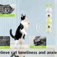 Interactive Cat Feather Toy, Automatic Fluffy Cat Teaser, Whack-a-Mole Cat Toy, USB Rechargeable, Wall-Mounted, with Suction Cup, Perfect for Indoor Cats