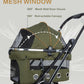 JK Pawadore 4 Wheels Pet Stroller Best Lightweight Foldable Portable Secure Easy Lock NO-Zip 180 ̊ Canopy Sun Shades Waterproof for Small/Medium Dogs 33lbs with Large Storage Basket (Army Green)