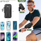HiRui Arm Bag & Wrist Bag Phone Holder, Sports Running Armband for Gym, Cycling & Workout, Compatible with iPhone 16/15/14 Series, Samsung Galaxy & More, Reflective, Adjustable, Secure Fit (Black)