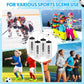Domensi 4 Pack 1 Liter Sports Water Bottle W/Long Straw Hockey Lacrosse BPA Free Easy Squeeze Plastic Bottle Use W/Sport Helmet in Football Baseball Gym Yoga (Translucent,Novel)
