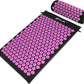 ProsourceFit Acupressure Mat and Pillow Set for Back/Neck Pain Relief and Muscle Relaxation, Large - Gray/Gray