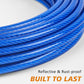 XiaZ 70ft Tie Out Cable for Dogs, Dog Leads for Yard Chew Proof, Heavy Duty Dog Tie Out Cable for Large Dogs Up to 250lbs,Durable Pet Runner Tether Line for Outdoor,Yard