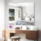 Silver Bathroom Mirror,40x48 inch Wall Mirror for Bathroom Wall Mounted,Large Rectangle Mirror for Bathroom Over Sink,Modern Metal Frame for Living Room,Bedroom Entryway,Horizontal/Vertical
