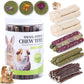 50-60 Pcs Rabbit Chew Toys, Guinea Pig, Hamster, Bunny Chew Toys, Sweet Bamboo, Apple Stick, Timothy Stick, Prevent Teeth Overgrowth, Clean Teeth