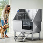 DWVO Professional Pet Dog Bathing Station for Grooming, 50'' Dog Grooming Bathtub with Right Staris, Floor Grate, Faucet, Showerhead & Soap Holder for Large, Medium & Small Pets