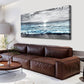Lapremoly Black And White Beach Wall Painting Canvas Wall Art For Living Room Large Wall Decor For Bedroom Office Wall Decorations Blue Ocean Sea Wave landscape Pictures Artwork Posters Home Decor