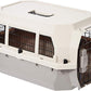 Amazon Basics Hard-Sided Dog and Cat Kennel Single-Door Travel Pet Carrier with Metal Wire Ventilation, 23.6"L x 15.7"W x 13.0"H, Beige