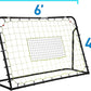 Franklin Sports Soccer Rebounder - Tournament Steel Rebounding Net - Perfect for Backyard Practice and Training - 12' x 6' & 6' x 4'