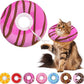 Cat Cone Collar Soft, Adjustable Cat Recovery Collars to Stop Licking, Cute Donut E Collar After Surgery, Anti-Lick Wound Healing Elizabethan Collar for Kittens (Pink, Large)