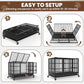 LEVELEVE 54 Inch Heavy Duty Indestructible Dog Crates for Large Dogs，Escape Proof Dog Cage Large Dogs with Lockable Wheels，Dog Kennel Furniture Indoor&Outside