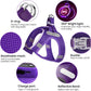 PceoTllar Light Up Dog Harness, LED No Pull Reflective Dog Harness, Flashing Lighted for Night Walking - Small/Medium, (Purple,L)