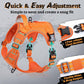 rabbitgoo Dog Harness for Large Dogs No Pull, Tactical Service Pet Vest with Molle and Control Handle, Adjustable and Reflective Military Harness for Easy Walking and Training, Orange, XL