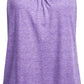Miusey Womens Sleeveless Round Neck Loose Fit Racerback Yoga Tank Top
