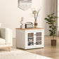 26" Heavy Duty Dog Crate Furniture for Small Dogs, Metal Kennel for High Anxiety Dogs, Chew Proof Pet Cage Indoor, Decorative Dog Kennel End Table,White