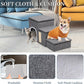 Upgrade XL Dog Stairs for Bed and Couch, 35.5"L x 13.8"D x 17"H, Foldable Dog Steps with Wider Stairs, Large Condo, Storage Space, Pet Stairs Steps for Cats, Small/Older Large Dogs, Hold Up to 180lbs