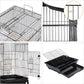 Yaheetech Open Top Rolling Parrot Bird Cage for Cockatiel Sun Parakeet Green Cheek Conure Mid-Sized Parrot Cage with Detachable Stand