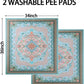Washable Pee Pads for Dogs, 34"x36" 2 Pack Reusable Puppy Pads Pet Training Pads, Super Absorbent, 100% Waterproof Dog Pee Pads, Whelping, Housebreaking, Incontinence, for Playpen