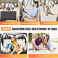 Dog Car Seat Cover for Back Seat, Dog Car Bed Cover with Strong Hard Bottom, Car Back Seat Extender Hammock for Car SUV Truck 4 Panels Beige Color