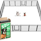 FXW Rollick Unleashed Dog Playpen for Indoor, Yard, RV Camping, 32 inch 24 Panels for Small and Medium Dogs, Black│Patented