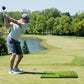 SAPLIZE Foldable Heavy-Duty Golf Hitting Mat, Practice Mat with 10mm EVA Rubber Backing, Larger Size for Indoor/Outdoor Swing and Chipping Practice, Anti-Deformation