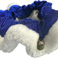 Huxley & Kent Ruff Pet Scrunchy | Hanukkah (Medium) | Festive Christmas/Holiday Neckwear for Dogs/Cats | Fun Stretchable Costume Accessory | Soft Collar with Bells