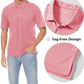 MAGCOMSEN Men's Polo Shirts 3 Buttons Casual Work T Shirts Quick Dry Short Sleeve Golf Shirt Pique Jersey Outdoor Performance