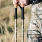 Cascade Mountain Tech Trekking Poles - Carbon Fiber Monopod Walking or Hiking Sticks with with Accessories Mount and Adjustable Quick Locks