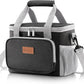 Lifewit Medium Lunch Bag Insulated Lunch Box Soft Cooler Cooling Tote for Adult Men Women, Gray and Black 12-Can (9L)