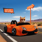 Cute Cat Beds Kitten Beds, Soft Small Dog Beds, Washable Pet Beds for Puppy and Kitty, Funny Supercar Cat Toys, 24 Inch