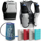 TakaFiTrail Running Hydration Vest Men - Breathable Trail Running Hydration Vest w/ 2 Water Bottles, Bladder Pouch, Ice Pack for Runners - Reflective Marathon Gear Jogging Backpack for Hiking