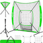 7x7 ft Baseball Net for Batting Pitching Hitting, Softball Pitching Net with Strike Zone, Tee, Ball Caddy, Softball Batting Net Baseball Training Equipment for Kids Adult Youth Sport Practice