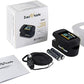 Zacurate 500C Elite Fingertip Pulse Oximeter Blood Oxygen Saturation Monitor with Silicon Cover, Batteries and Lanyard (Mystic Black)