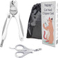 Hepper Cat Nail Clipper Kit - Small & Large Sharp Claw Clippers with Nail File & Storage Pouch - Safety Guard & Lock - Professional Cat Manicure