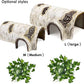 Reptile Hide Large Caves Simulation Tree Hideout Snake Hide Leopard Gecko Terrarium Plastic Plant Leaves Ornament Habitat Shelter Decor for Lizard Hermit Crab Spider Frog Amphibians