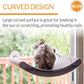 K&H Pet Products EZ Mount Cat Window Perch Kitty Sill Scratcher Cradle, Sturdy Window Perch for Large Cats, Steel Frame Scratcher Hammock with Strong Suction Cups for Glass - 20 X 11in Cardboard