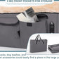 Petsfit Dog Car Seat for Medium Dogs or 2 Small Dogs, Upgraded Dog Booster Car Seat for Front and Back Seats with 2 Safety Leashes (Medium, Deep Grey)
