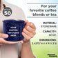 DISCOUNT PROMOS Custom Ceramic Campfire Coffee Mugs 13 oz. Set of 50, Personalized Bulk Pack - Perfect for Tea, Espresso, Cappuccino, Hot Cocoa - Blue